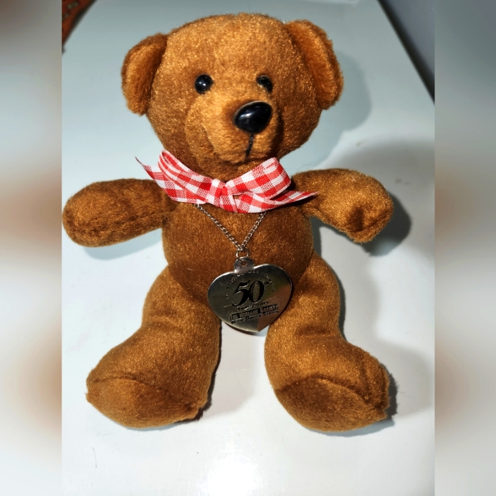 Humane Society 50th Anniversary Mini Plush Stuffed Brown Teddy Bear